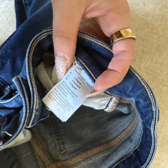 American Eagle Outfitters Dark Blue Skinny Jeans - Picture 6 of 8